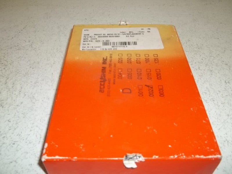LOT OF 40 ACCUSHIM D.002 SHIM SEALS *NEW IN BOX*