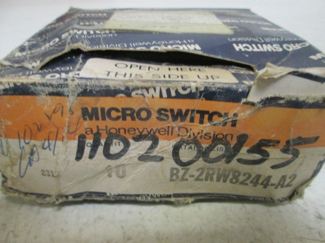 LOT OF 10 MICROSWITCH BZ-2RW8244-A2 SNAP ACTION BASIC SWITCH *NEW IN BOX*