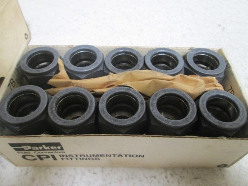 LOT OF 10 PARKER 12-12 HBZ-SS 3/4" UNION *NEW IN BOX*