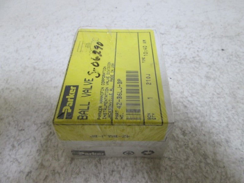 PARKER 4Z-B6LJ-BP BALL VALVE 2-WAY * FACTORY SEALED *