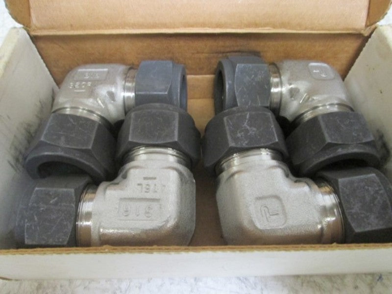 LOT OF 4 PARKER 12-12 EBZ-SS ELBOW UNION 3/4 TUBE *NEW IN BOX*