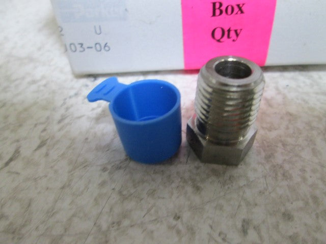 LOT OF 3 PARKER 4MDF-SS PIPE FITTING *NEW IN BOX*
