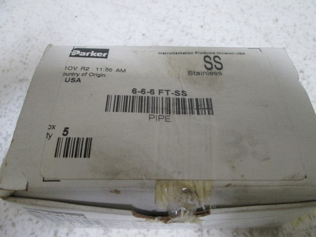 LOT OF 5 PARKER 6-6-6 FT-SS FEMALE TEE *NEW IN BOX*