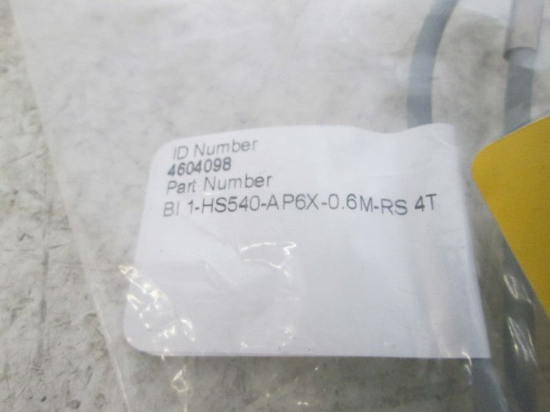 TURCK BI 1-HS540-AP6X-0.6M-RS 4T PROXIMITY VALVE SENSOR * FACTORY BAG *