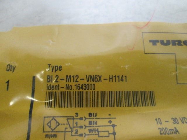 TURCK BI2-M12-VN6X-H1141 PROXIMITY SENSOR * NEW IN FACTORY BAG *