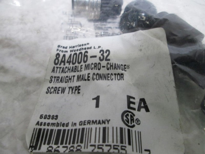 DANIEL WOODHEAD 8A4006-32 CABLE CONNECTOR STRAIGHT * NEW IN FACTORY BAG *