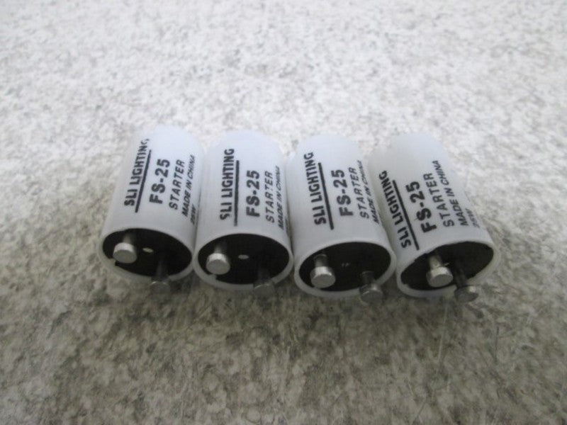 LOT OF 4 SLI LIGHTING FS-25 FLOURESCENT STARTER *NEW NO BOX*