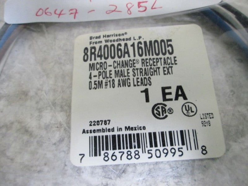 BRAD HARRISON 8R4006A16M005 MICRO-CHANGE 4-POLE MALE * NEW IN A BAG *