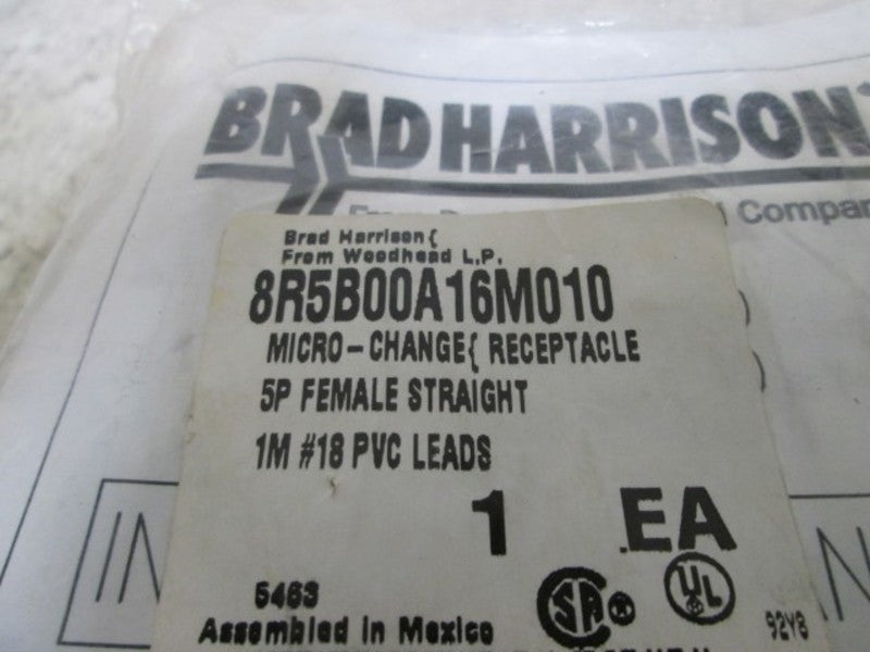 BRAD HARRISON 8R5B00A16M010 MICRO-CHANGE 5-PIN FEMALE * NEW IN A BAG *