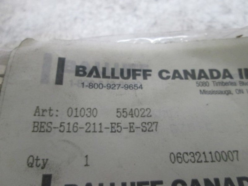 BALLUFF BES-516-211-E5-E-S27 PROXIMITY SENSOR * NEW IN A BAG *