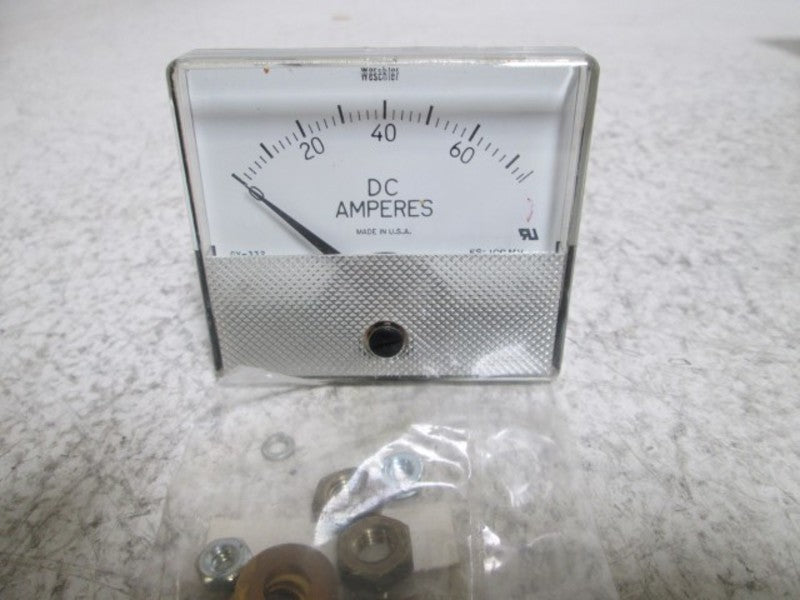 WESCHLER GX-332 PANEL METER 0-75 DC AMPERS * NEW IN  A BOX *