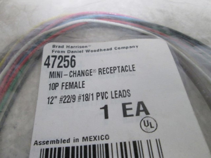 BRAD HARRISON 47256 MINI-CHANGE RECEPTACLE 10P FEMALE * NEW IN A BAG *