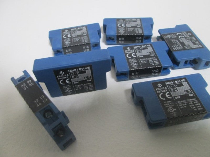 LOT OF 8 KRAUS&NAIMER H010/B11-VE AUXILIARY CONTACT SIDE MOUNT *NEW NO BOX*