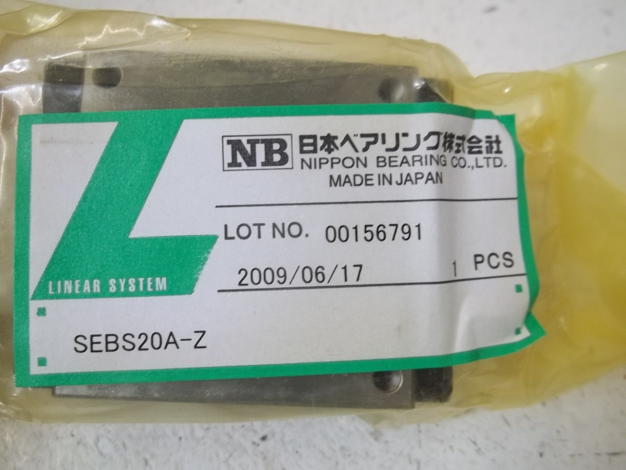 NB SEBS20A-Z LINEAR SLIDE * NEW IN A BAG *