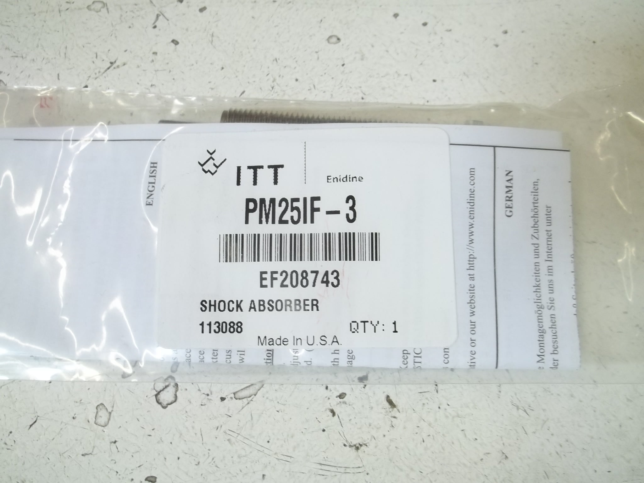 ENIDINE PM25IF-3 SHOCK ABSORBER * NEW IN A FACTORY BAG *