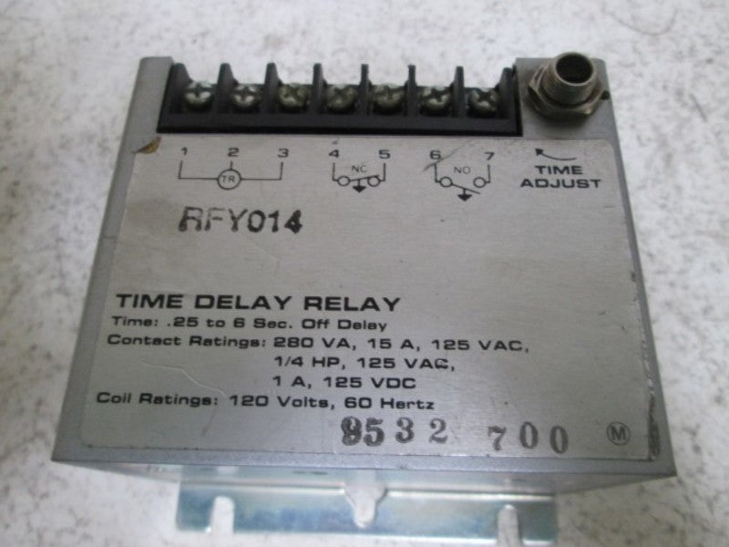 RFY014 TIME DELAY RELAY * USED * MRO Global Solutions