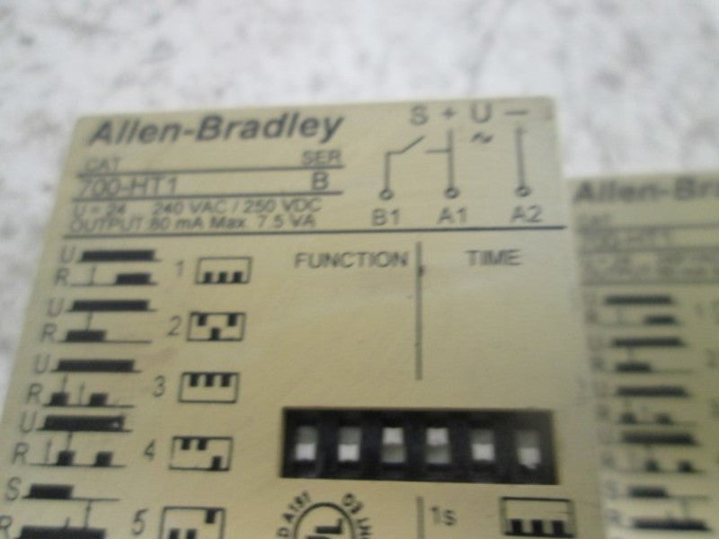 LOT OF 2 ALLEN BRADLEY 700-HT1 TIMER ATTACHMENT FOR RELAY *USED*