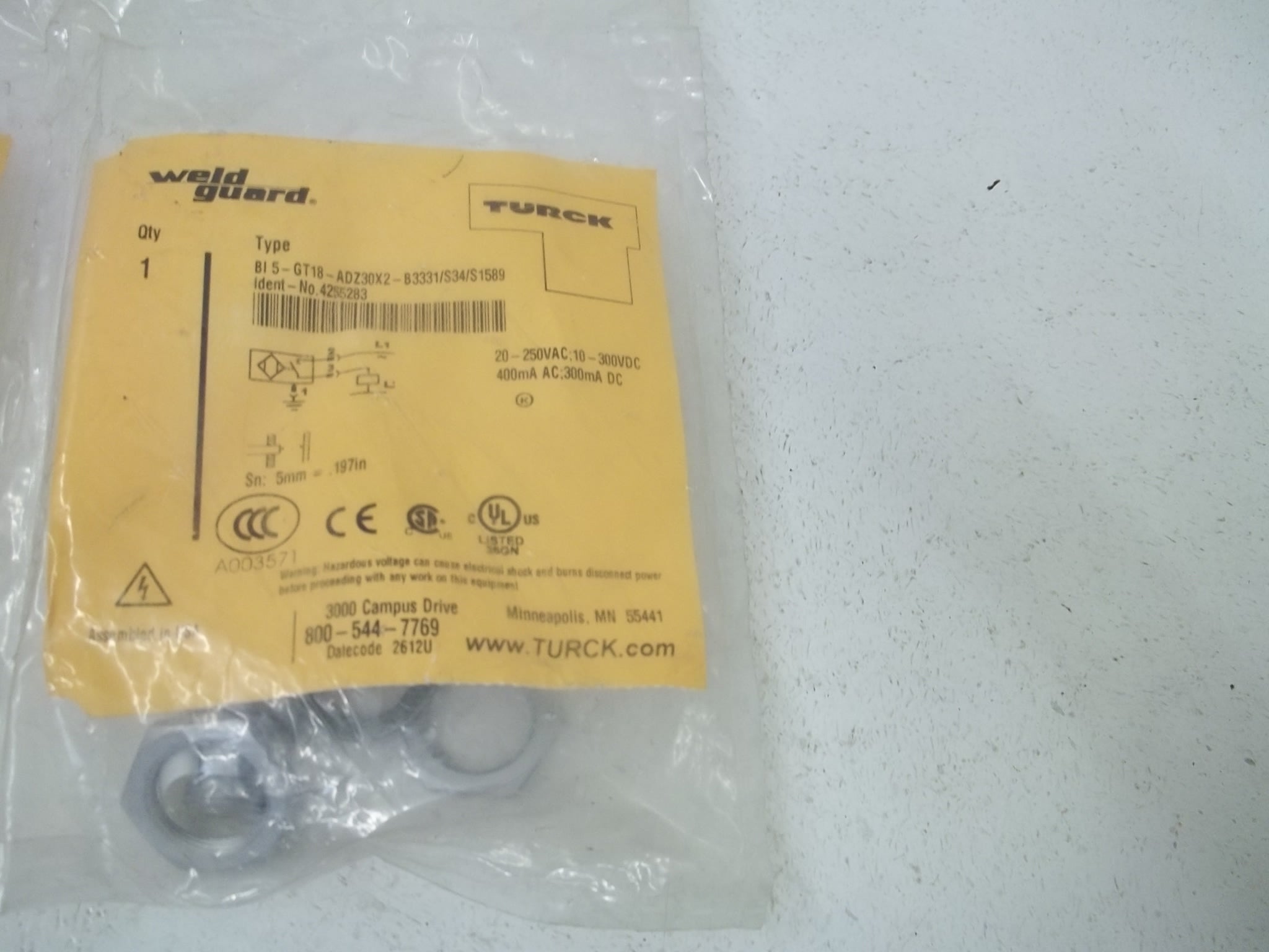TURCK BI5-GT18-ADZ30X2-B3331/S34/S1589 PROXIMITY SENSOR * NEW IN A FACTORY BAG *