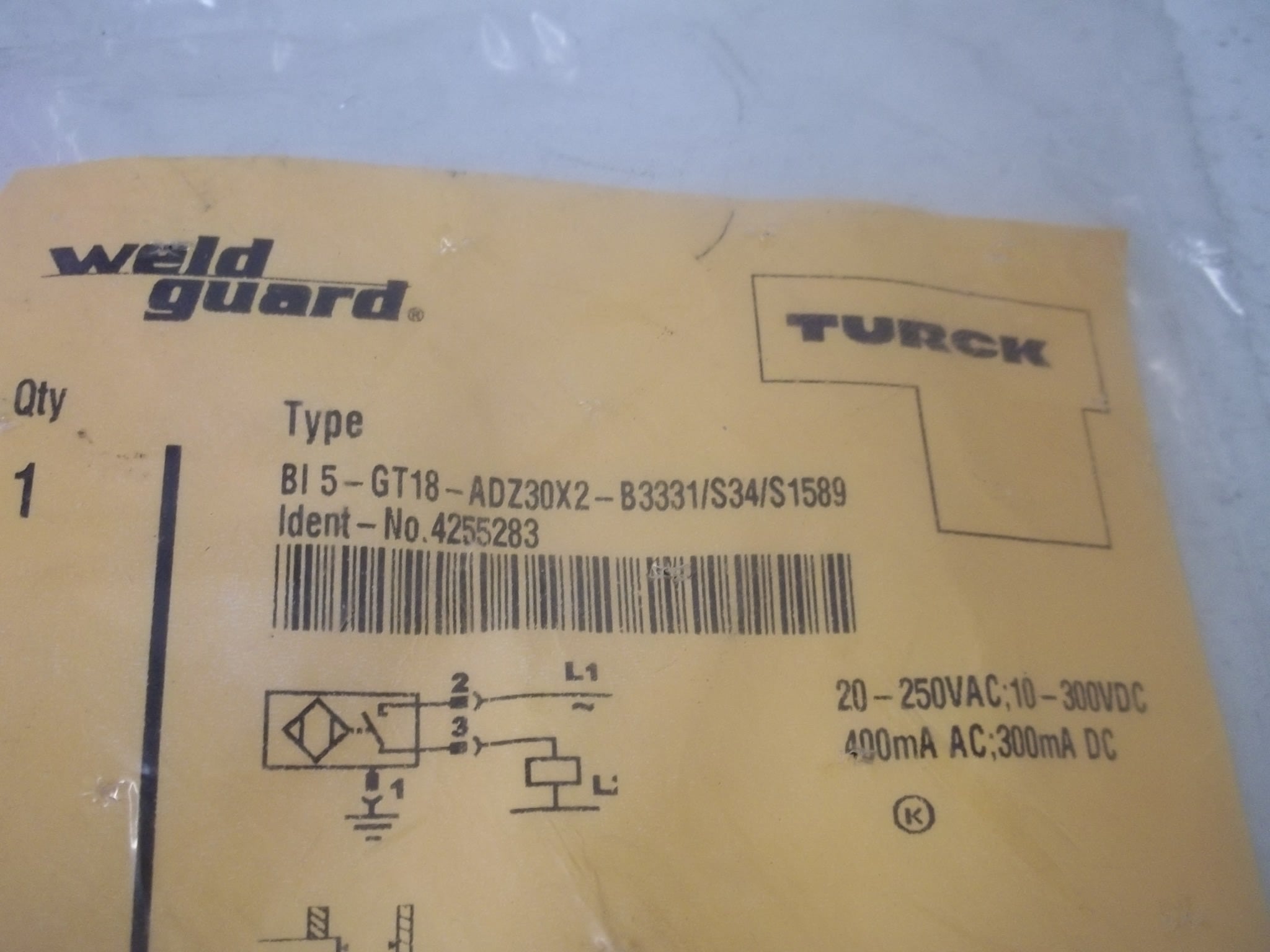 TURCK BI5-GT18-ADZ30X2-B3331/S34/S1589 PROXIMITY SENSOR * NEW IN A FACTORY BAG *