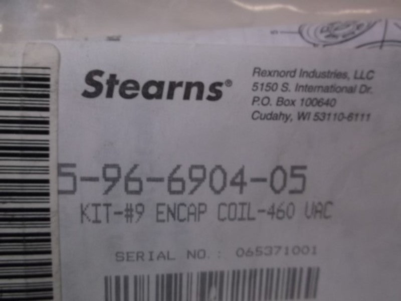 STEARNS 65-96-6904-05 KIT #9 EMCAP COIL 460VAC * NEW FACTORY BAG *