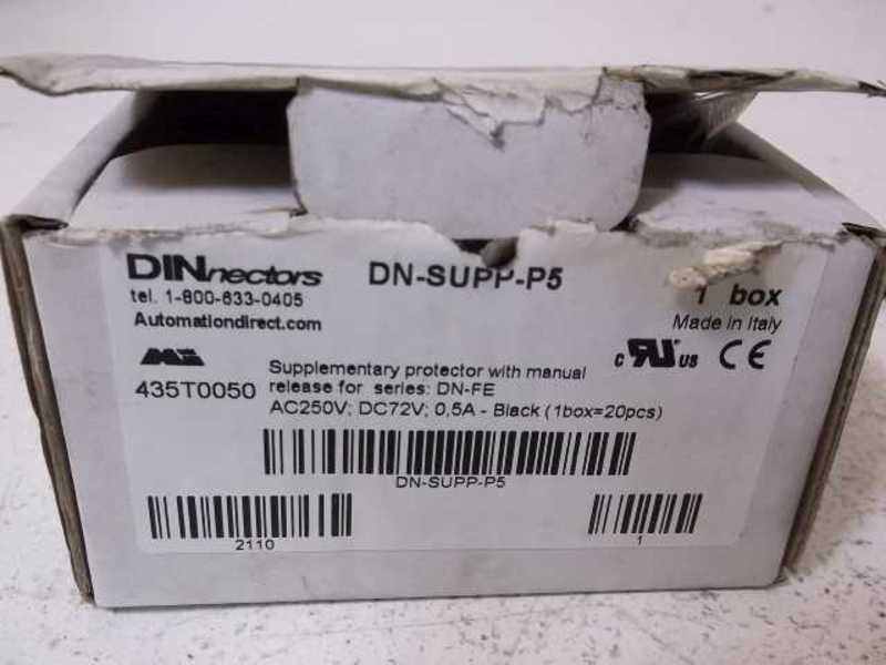 LOT OF 20 DIN DN-SUPP-P5 DINNECTOR 1 POLE PROTECTOR *NEW IN BOX*