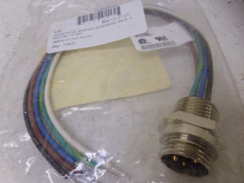 TURCK MINI-FAST RSF50-0.3M/NPT CONNECTOR * NEW IN FACTORY BAG *