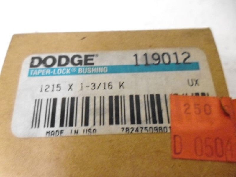 LOT OF 3 DODGE 119012 BUSHING 1215 x 1-3/16 K *NEW IN BOX*
