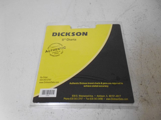 DICKSON C481 CHARTS 8" * NEW IN ORIGINAL PACKAGE *