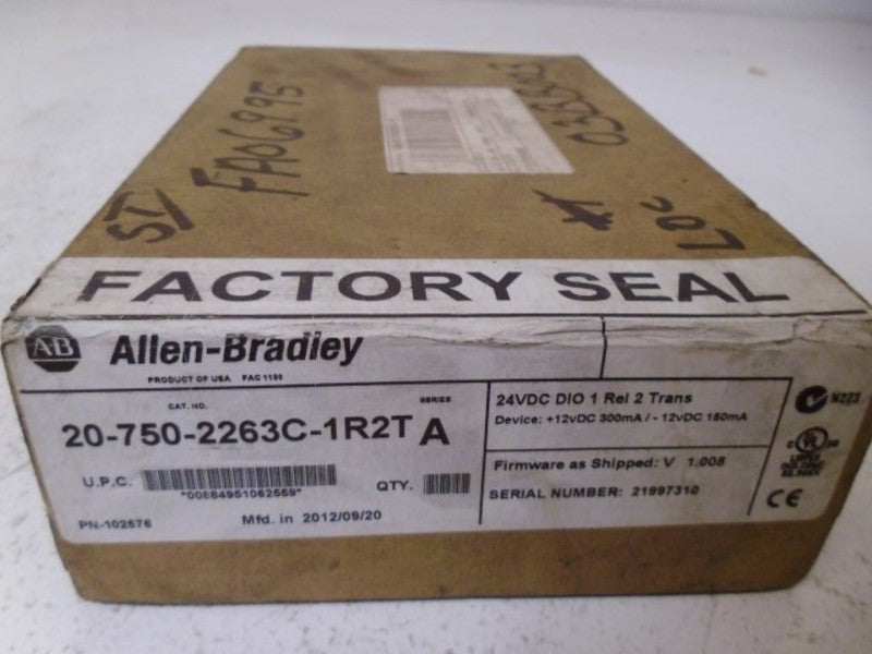 ALLEN BRADLEY 20-750-2263C-1R2T SER. A I/O MODULE DATE: 2012 * FACTORY SEALED *