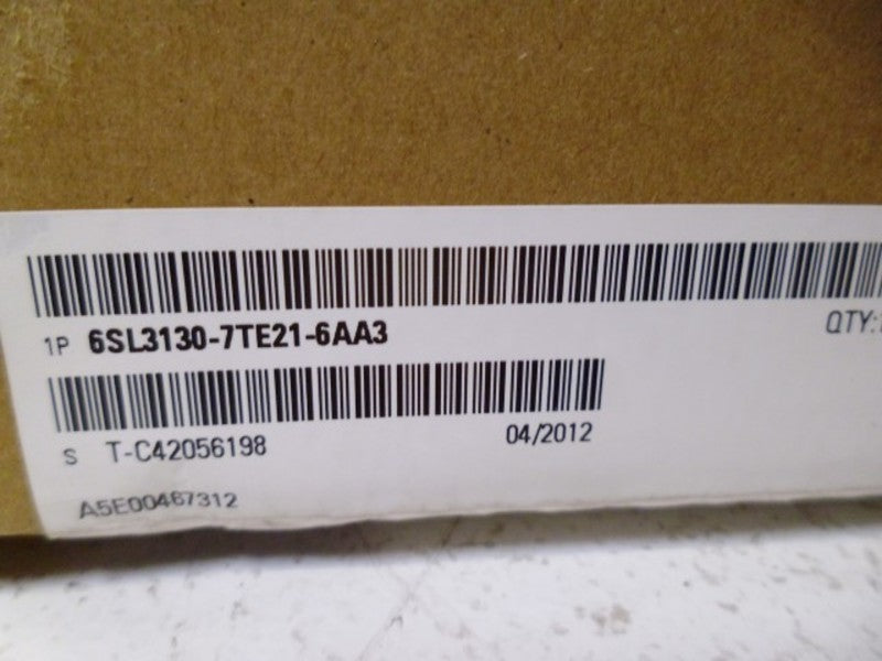 SIEMENS SINAMICS 6SL3130-7TE21-6AA3 LINE MODULE DATE: 04/2012 * FACTORY SEALED *