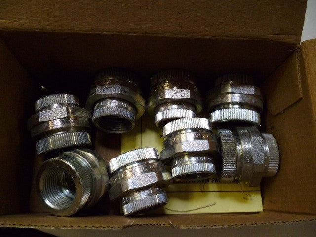 LOT OF 8 APPLETON UNF75NR 3/4" STEEL FEMALE UNION *NEW IN BOX*