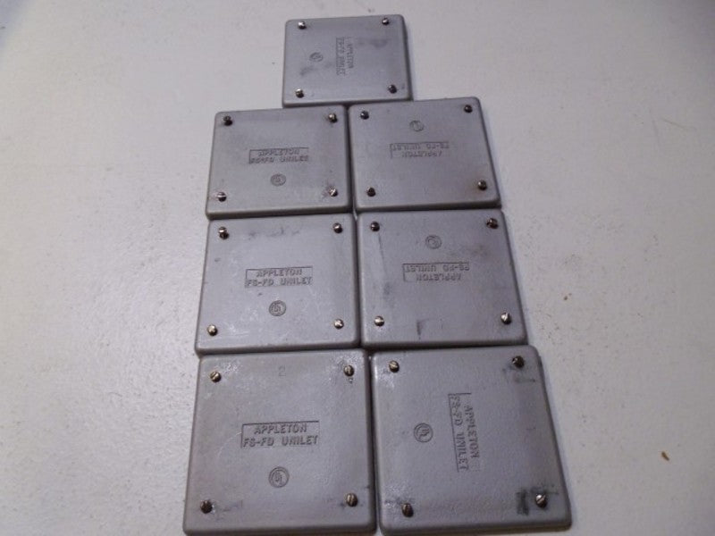 LOT OF 7 APPLETON FSK-2B-CM CAST DEVICE BOX COVER *NEW IN BOX*