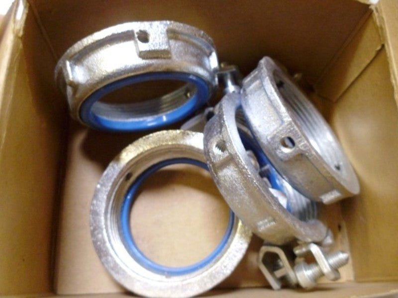 LOT OF 4 THOMAS & BETTS 3875 2" INSULATED GROUNDING BUSHING *NEW IN BOX*