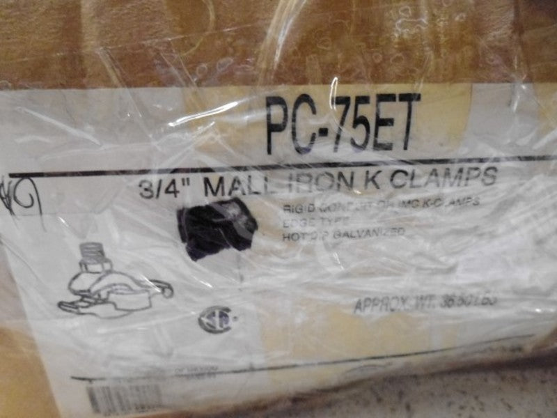 LOT OF 49 APPLETON PC-75ET 3/4" MALL IRON CLAMP *NEW IN BOX*