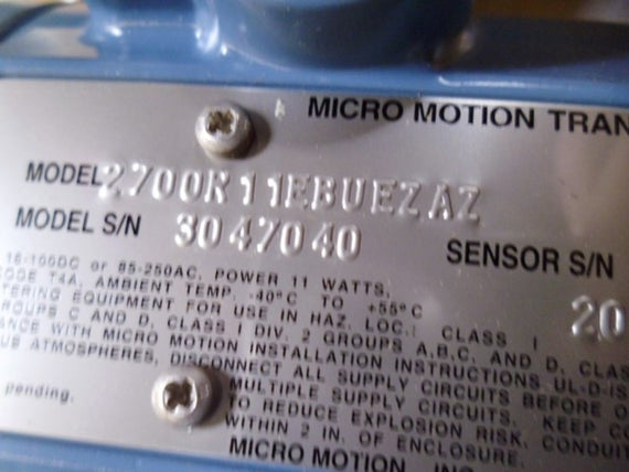 MICROMOTION 2700R11EBUEZAZ TRANSMITTER * NEW IN BOX *