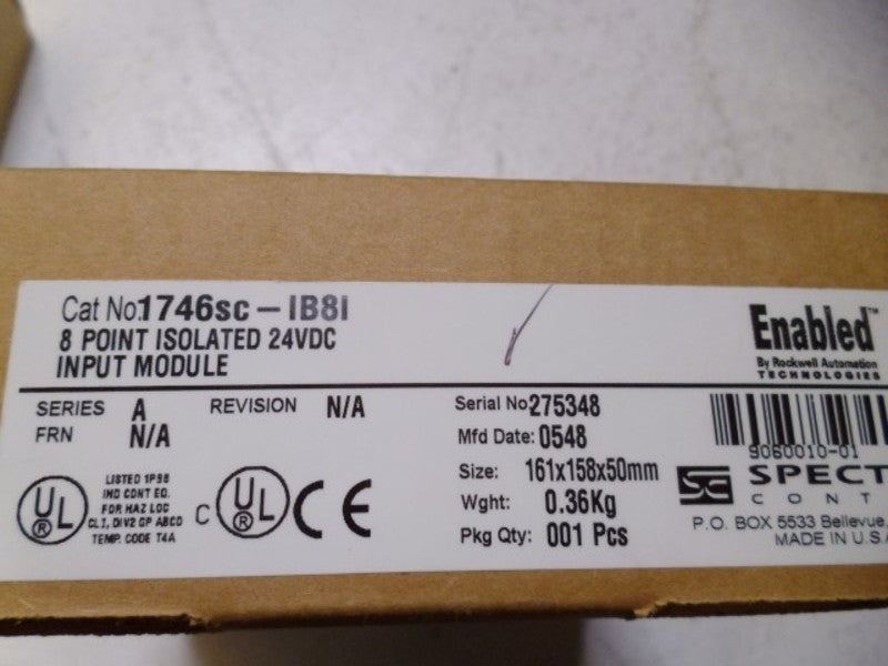 SPECTRUM CONTROLS 1746sc-IB8I SER. A INPUT MODULE * FACTORY SEALED *
