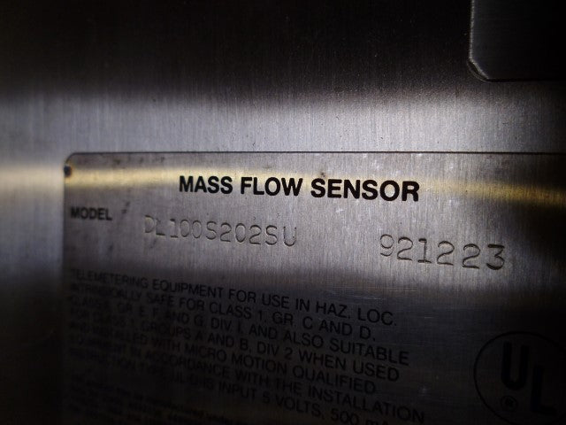 MICROMOTION DL100S202SU MASS FLOW SENSOR * NEW IN BOX *