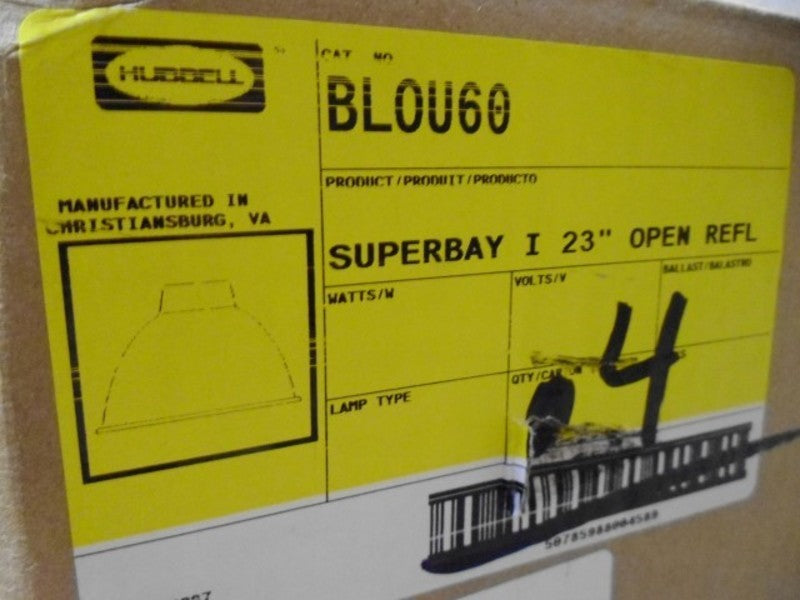 LOT OF 4 HUBBELL BL0U60 SUPERBAY I 23" OPEN REFL *NEW IN BOX*