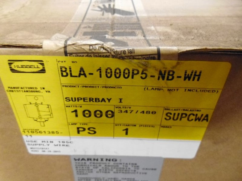 HUBBELL BLA-1000P5-NB-WH SUPER BAY LIGHT FIXTURE 1000 WATT * FACTORY SEALED *
