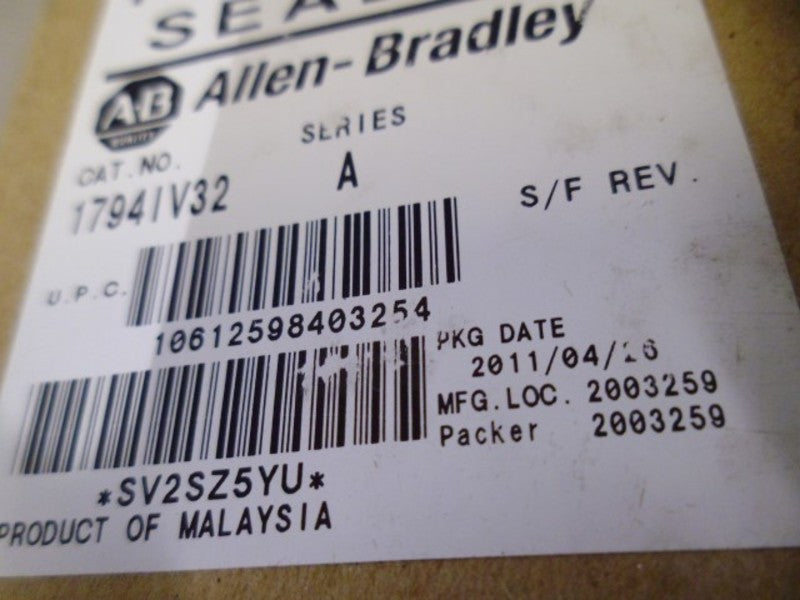 ALLEN BRADLEY 1794-IV32 SER. A INPUT MODULE DATE: 2011 * FACTORY SEALED *