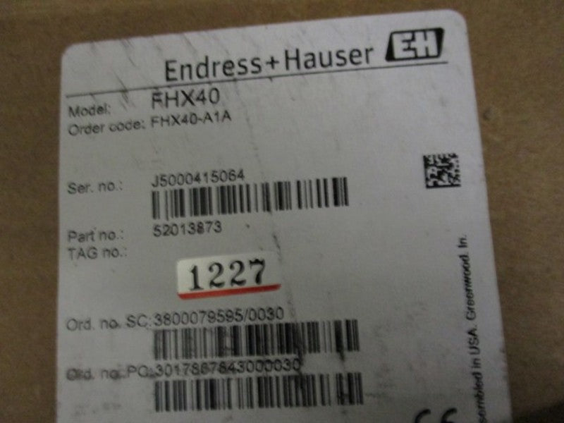 ENDRESS+HAUSER FHX40-A1A OPERATOR DISPLAY w/ FXA195-P1 COMMUBOX * NEW IN BOX *