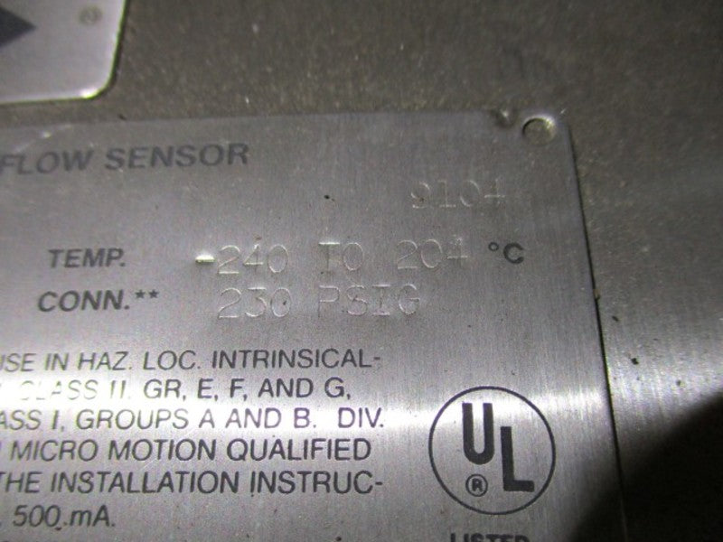 MICROMOTION DS100S128 MASS FLOW SENSOR METER TYPE 5 w/ HOUSING * NEW IN BOX *