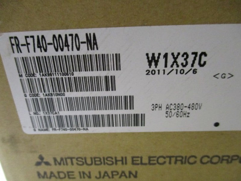MITSUBISHI FR-F740-00470-NA VFD 10/6/2011 * FACTORY SEALED *