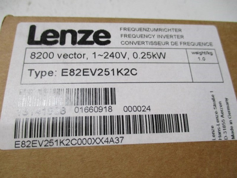 LENZE 8200 VECTOR E82EV251K2C FREQUENCY INVERTER * FACTORY SEALED *