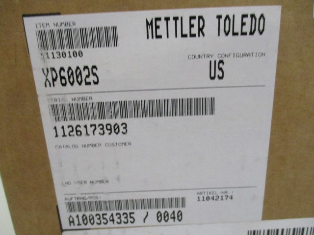 METTLER TOLEDO XP6002S TOP LOADING BALANCE SCALE * FACTORY SEALED *
