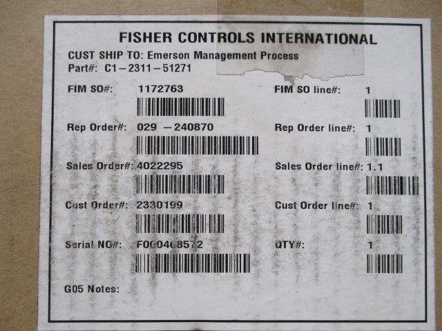 FISHER C1-2311-51271 PNEUMATIC CONTROLLER 0-600 PSI * NEW IN BOX *