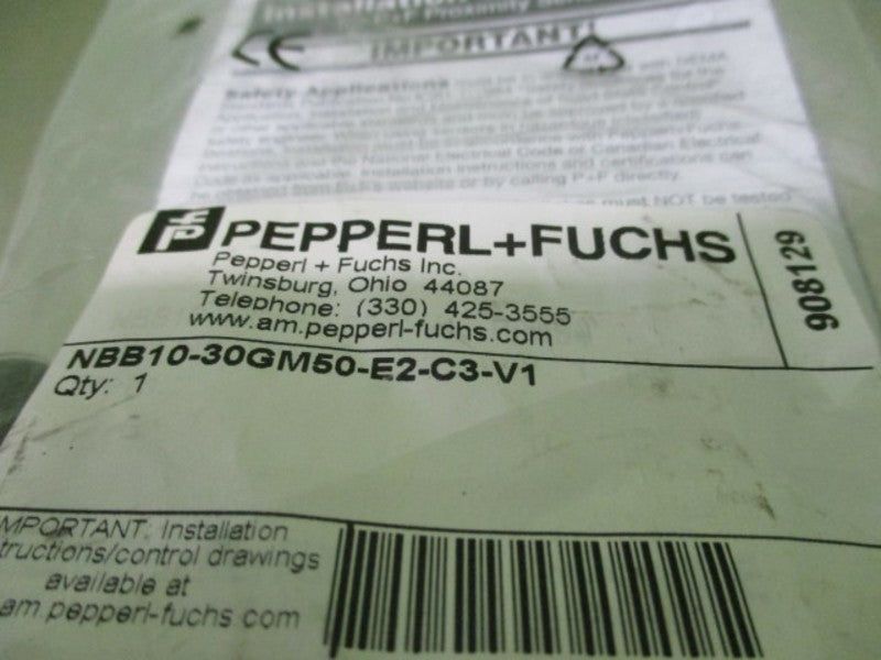 PEPPERL+FUCHS NBB10-30GM50-E2-C3-V1 PROXIMITY SENSOR * NEW IN FACTORY BAG *