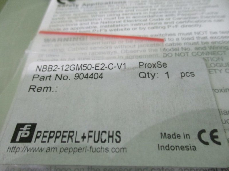 PEPPERL+FUCHS NBB2-12GM50-E2-C-V1 PROXIMITY SENSOR * NEW IN FACTORY BAG *