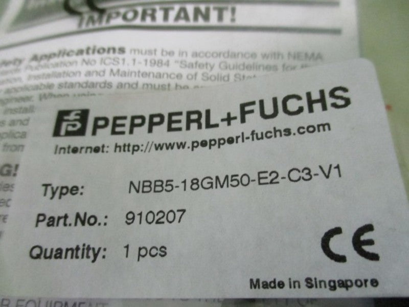 PEPPERL+FUCHS NBB5-18GM50-E2-C3-V1 * NEW IN FACTORY BAG *