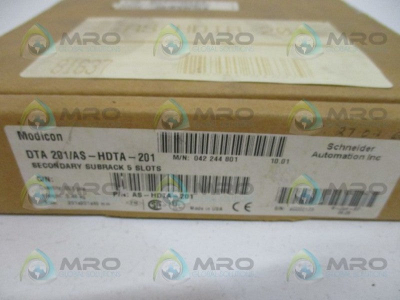 SCHNEIDER AEG MODICON DTA201/AS-HDTA-201 5-SLOT SUBRACK * FACTORY SEALED *